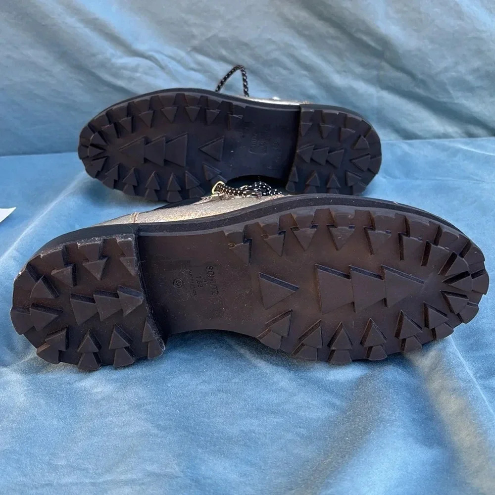 Schutz Lucille Metallic‎ Platform Faux Shearling Lined boot NWOT US 7.5B gold - Picture 10 of 10